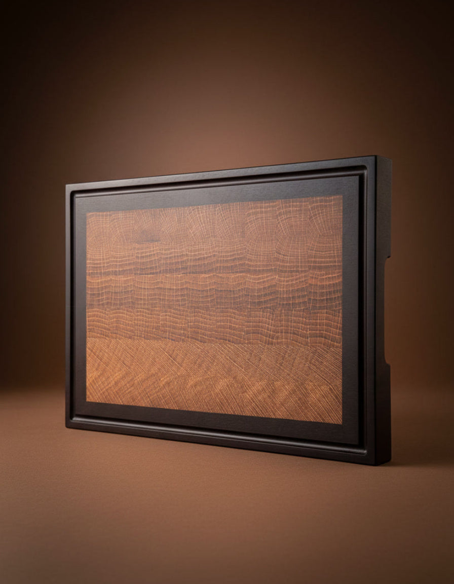 tagliere professionale in legno massello di rovere e mogano
